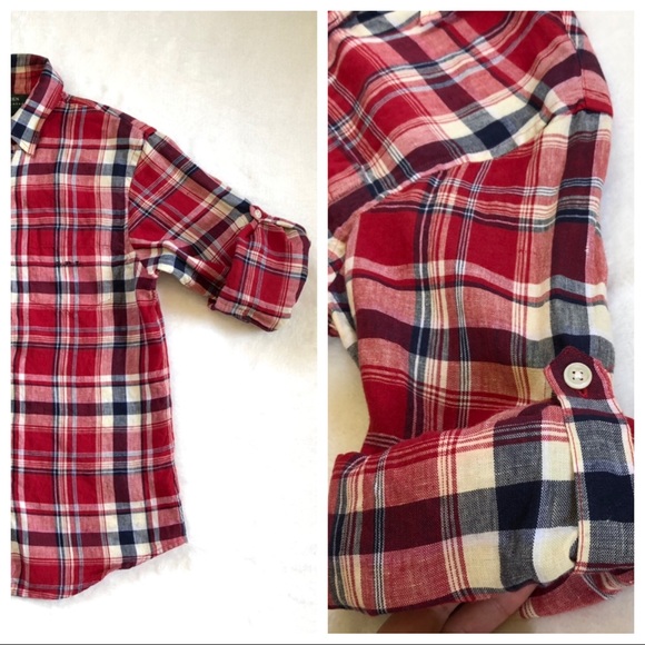 Men’s LAUREN Ralph Lauren Linen Plaid Shirt - S - Picture 6 of 8
